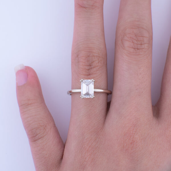 Emerald Cut 1½ Carat Lab-Grown Diamond Solitaire - Image 14