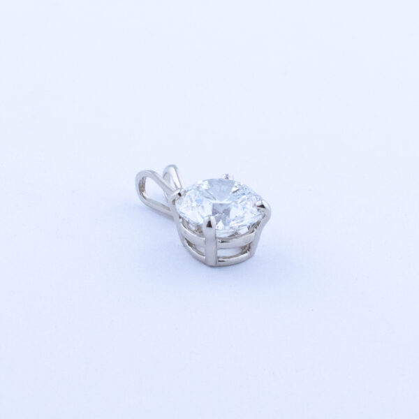 Lab-Grown Diamond Four Prong Pendant (1 ct) - Image 2